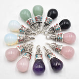 12pcs Amethysts Rose Quartz Pendant for Jewelry Making