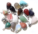 12pcs Malachite Round Teardrop Cut Face Pendants DIY Jewelry Making