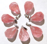 12pcs Malachite Round Teardrop Cut Face Pendants DIY Jewelry Making