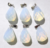12pcs Malachite Round Teardrop Cut Face Pendants DIY Jewelry Making
