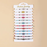12pcs Multi-style Bracelet Set Eye Heart Turtle Braid