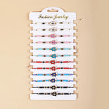 12pcs Multi-style Bracelet Set Eye Heart Turtle Braid