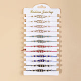 12pcs Multi-style Bracelet Set Eye Heart Turtle Braid