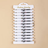 12pcs Multi-style Bracelet Set Eye Heart Turtle Braid