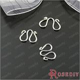 Rhodium M-Shape Copper Necklace Clasps Jewelry Findings 20pcs
