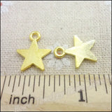 130PCS Gold Five-pointed star Charms Pendant DIY Metal Jewelry Making