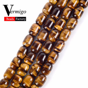 13x18mm Yellow Tiger Eye Charm Bareel Stone Beads 15inches
