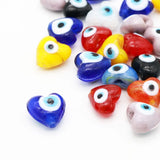Heart Evil Eyes Glass Beads DIY Jewelry Making 120 pcs