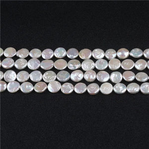 14-16mm AA Natural Freshwater Coin Shape Loose Pearl