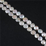 14-16mm AA Natural Freshwater Coin Shape Loose Pearl