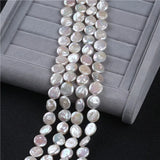 14-16mm AA Natural Freshwater Coin Shape Loose Pearl