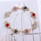Crystal Rhinestone Heart Charms DIY Jewelry Findings Accessories
