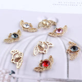 Crystal Rhinestone Heart Charms DIY Jewelry Findings Accessories