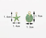 140 Pcs Starfish Shell Metal Charm Pendants for Jewelry Making