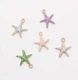 140 Pcs Starfish Shell Metal Charm Pendants for Jewelry Making