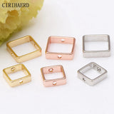 14K Plated Brass Beads Set Double Hole DIY Jewelry Making Supplies