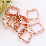14K Plated Brass Beads Set Double Hole DIY Jewelry Making Supplies
