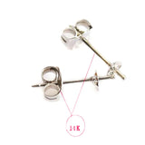 14K Yellow Solid Earring Pins with Post