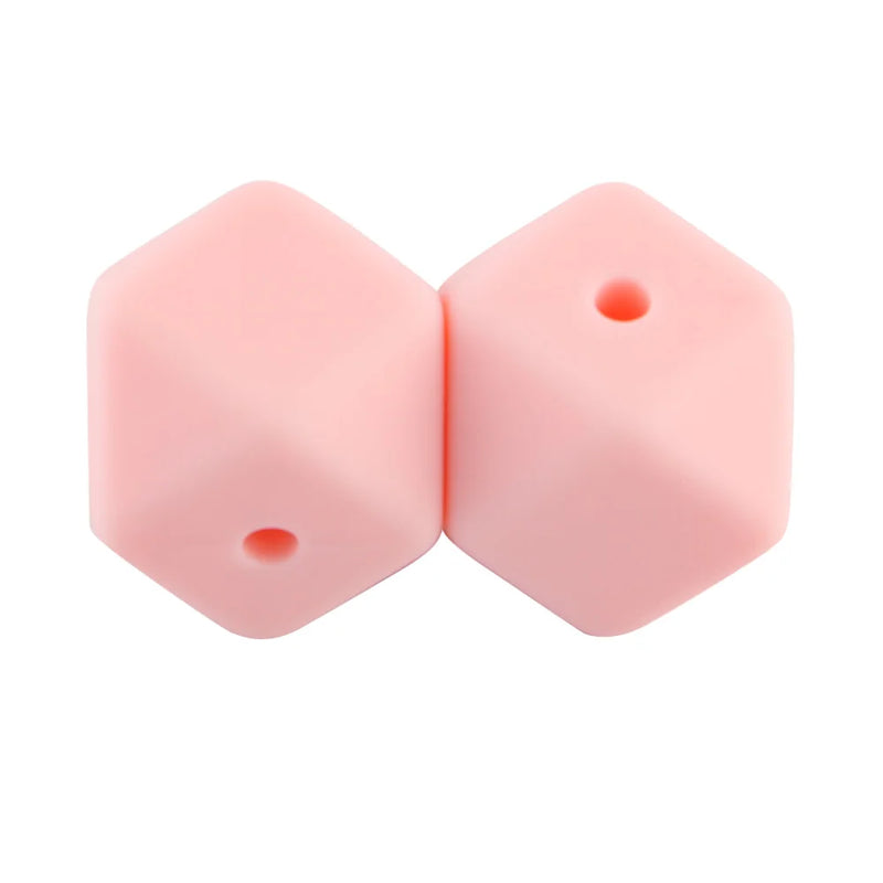 14MM Hexagon Silicone Beads Baby Teether DIY Necklace BPA