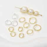 14k Bead Set Ring Clip Straight Hole Circle DIY Jewelry Accessories