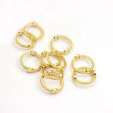 14k Bead Set Ring Clip Straight Hole Circle DIY Jewelry Accessories