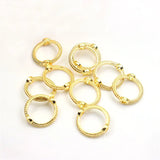 14k Bead Set Ring Clip Straight Hole Circle DIY Jewelry Accessories