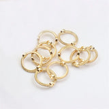 14k Bead Set Ring Clip Straight Hole Circle DIY Jewelry Accessories