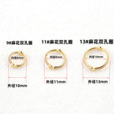 14k Bead Set Ring Clip Straight Hole Circle DIY Jewelry Accessories