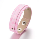 High Leather Bracelet&Bangles DIY Snaps Jewelry fit 18mm Snap Button