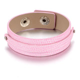 High Leather Bracelet&Bangles DIY Snaps Jewelry fit 18mm Snap Button