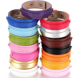 High Leather Bracelet&Bangles DIY Snaps Jewelry fit 18mm Snap Button