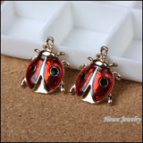 15 Ladybug Pendants Charms for DIY Jewelry Making