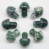 15PCS Natural Stone Quartz Red Agates Amethyst Mushroom Statue Pendant