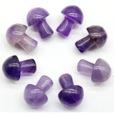 15PCS Natural Stone Quartz Red Agates Amethyst Mushroom Statue Pendant
