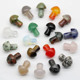 15PCS Natural Stone Quartz Red Agates Amethyst Mushroom Statue Pendant