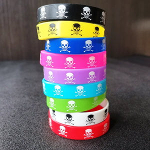 15Pcs Silicone Wristband Music Party Bracelet Women Girl Love Print Jewelry