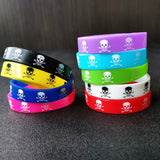 15Pcs Silicone Wristband Music Party Bracelet Women Girl Love Print Jewelry