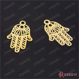 Buddha Hand Copper Charms Pendants DIY Jewelry Findings 50 Pieces
