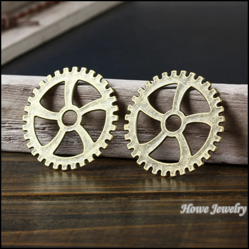 17 Vintage Steampunk Gear Charms for Bracelet Necklace DIY