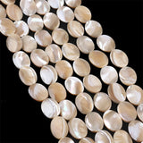 Mother of Pearl Shell Flat Round Beads 18*25mm for Jewelry Making DIY