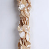 Mother of Pearl Shell Flat Round Beads 18*25mm for Jewelry Making DIY