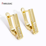 18K Plated Zircon Earwire for DIY Crafts