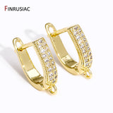 18K Plated Zircon Earwire for DIY Crafts