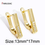 18K Plated Zircon Earwire for DIY Crafts