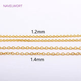 18K Plated Lip Chain For Necklace Making Supplies