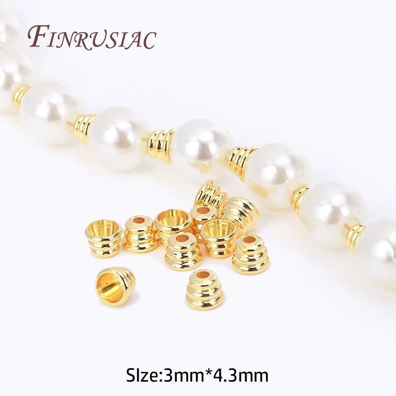 18K Plated Small Bead Caps Cone Jewelry Making Tassel Cap DIY Accessories