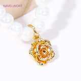 18K Plated Rose Flower Charms for Jewelry Making DIY