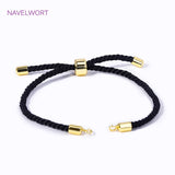 18K Plated Woven Rope Macrame Cord Chain Adjustable Chains