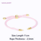 18K Plated Woven Rope Macrame Cord Chain Adjustable Chains