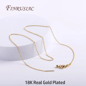 18K Plated Thin Chains for Jewelry Making Supplies